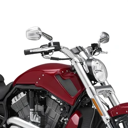 For H-arley Davidson VROD V-Rod VRSCF 2009-2017 Pacewalker Muscle Rear View Mirrors with LED Turn Signals Light Black / chrome