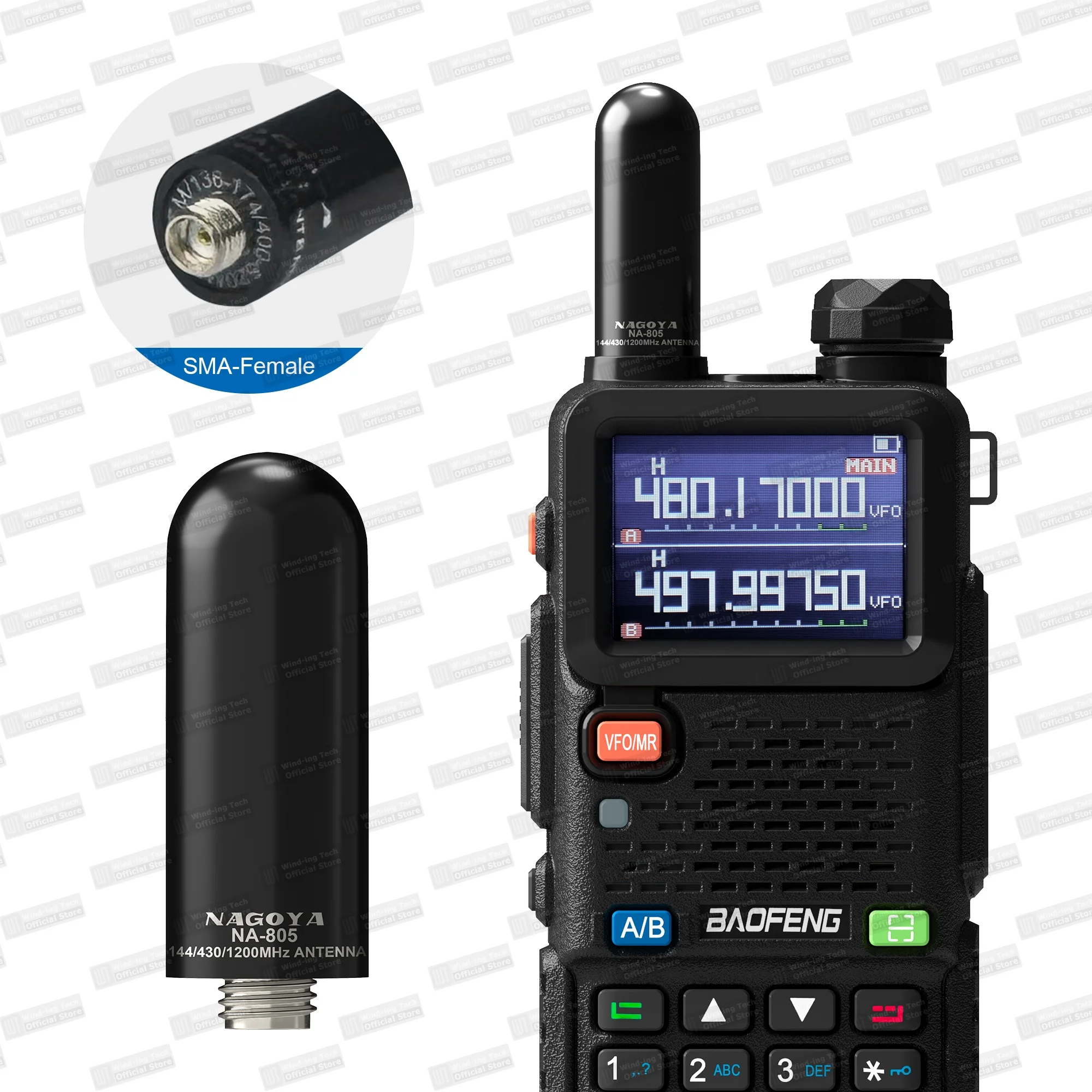 1/2/4/10 шт. NA-805 антенна для рации VHF/UHF UV-5R мини-антенна SMA-гнездо для Iradio Quansheng Baofeng аксессуары для радио