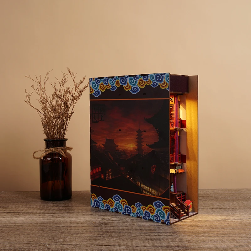 Наборы для сборки миниатюрных  – обзор и цена Diy Wooden Book Nook Kit Shelf Insert