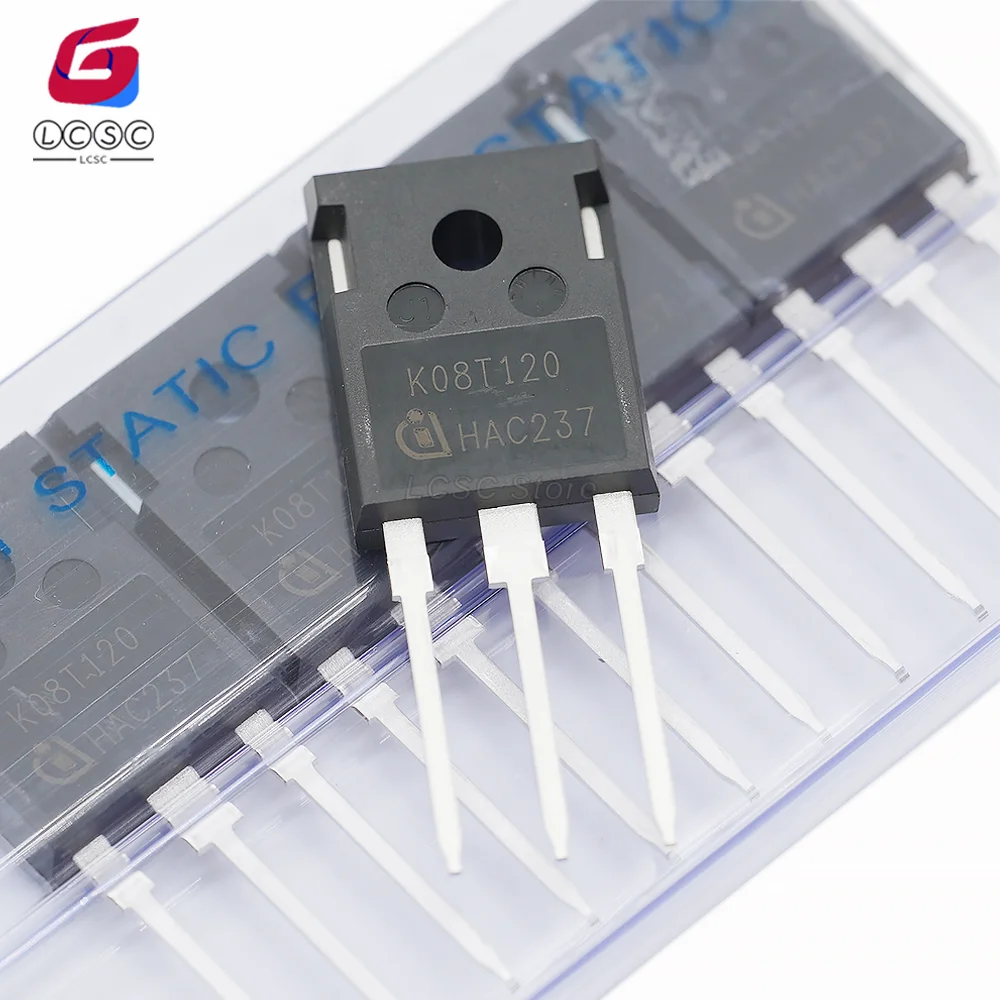 5Pcs/Lot Original K08T120 Insulated Gate Bipolar Transistor 1200V 8A IGBT NPT IKW08T120 1.2KV 16A TO247 Motor Controller