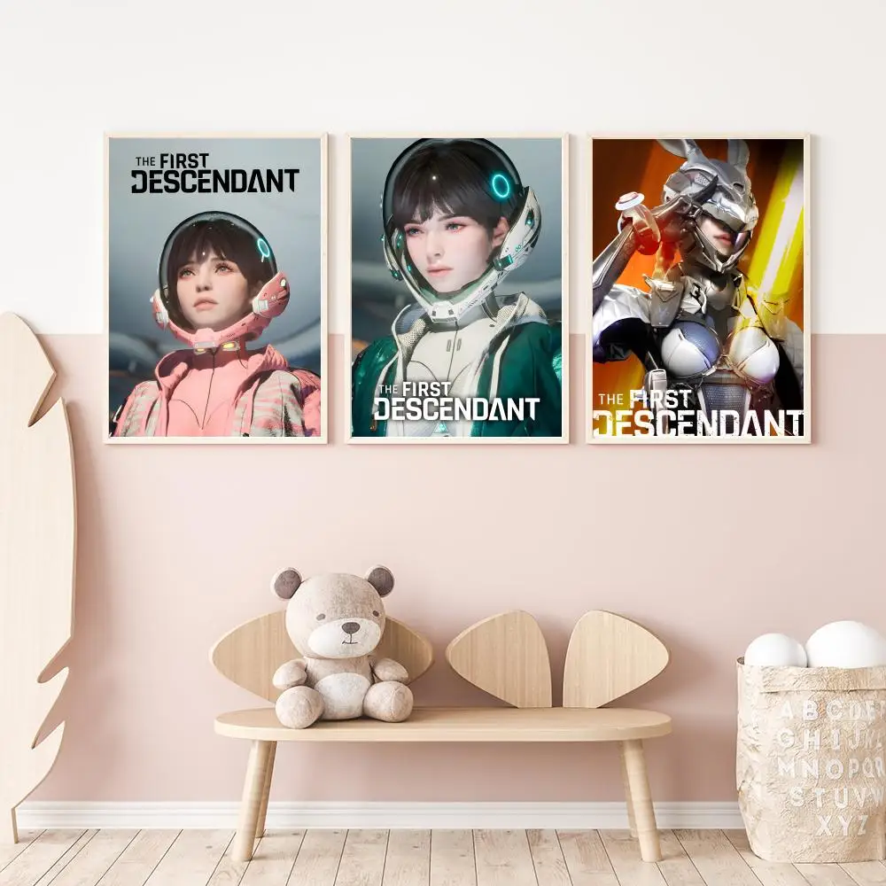 Popular Tthe First Descendant Poster Versatile HD Waterproof Wall Art Self-Adhesive Decor for Any Space Ideal Gift
