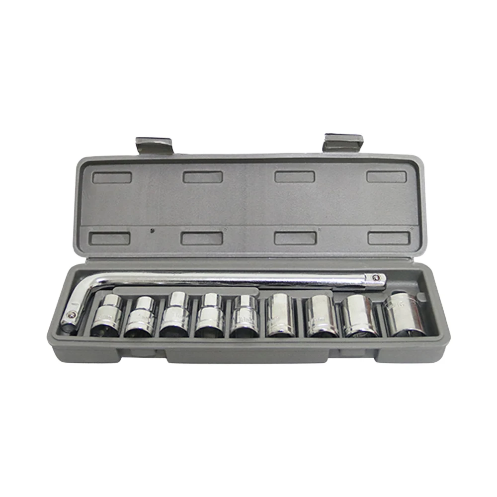NEU 10-teiliges Handwerkzeug-Set für allgemeine Haushaltsreparatur, Handwerkzeug-Set, Werkzeugkasten, Aufbewahrungskoffer, Steckschlüssel, Schraubendreher, Messer