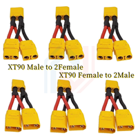 XT90 Parallel Battery Connector Male/Female Cable Dual Extension Y Splitter 3-Way Battery Charger Motor aircraft drones
