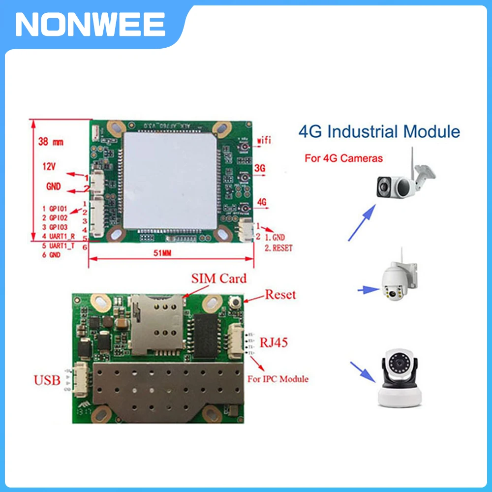 

3G 4G Module for Wireless IP Camera CCTV Unlocked ZTE AF790 ALK SIM Card Monitoring Mainboard Outdoor Surveillance Camera