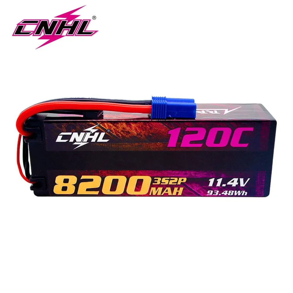 

CNHL Lipo 3S 11.4V Battery 8200mAh 120C HV Hard Case With EC5 Plug For RC Car Boat Airplane Truck Tank Vehicle Truggy Buggy