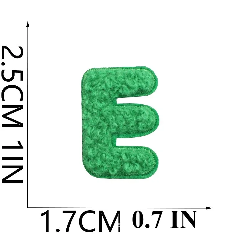 Patch Sticker Bag Decoration Chenille Towel Embroidery English Alphabet Embroidery Cloth Sticker Small Number Embroidery Label