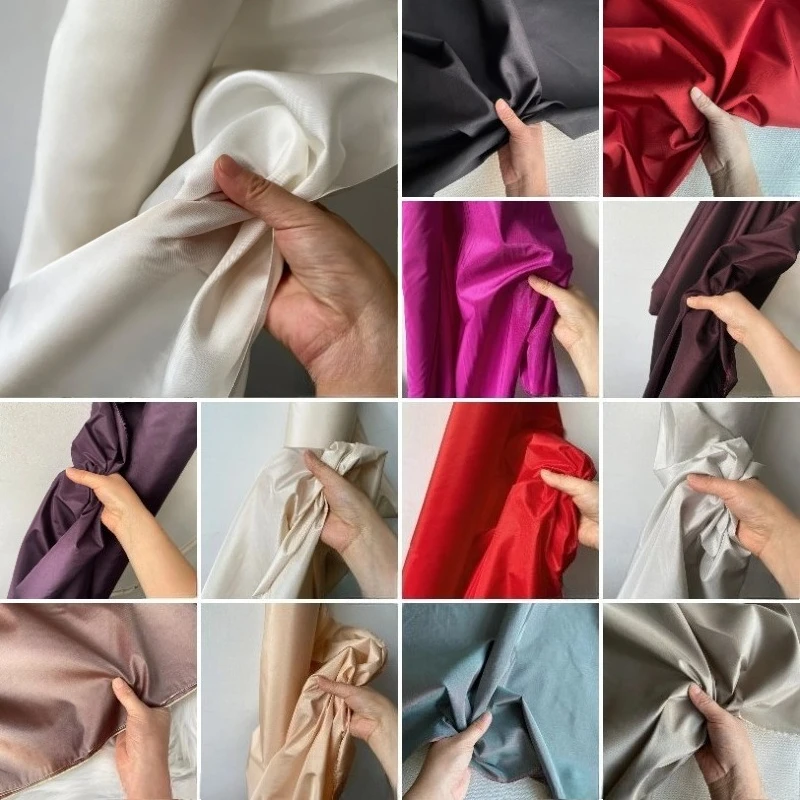 300x140cm Silk Taffeta Fabric Stiff Mulberry Silk Fabric for DIY Sewing Dress Skirt Umbrella Skirt Garment Lining Cloth