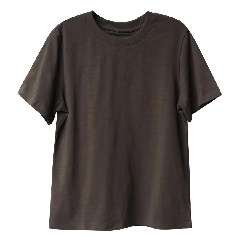 Or Sve – T-shirt d'été en coton de bambou pour femmes, Patchwork artistique Original, rond, haut ample brodé, coupe confortable