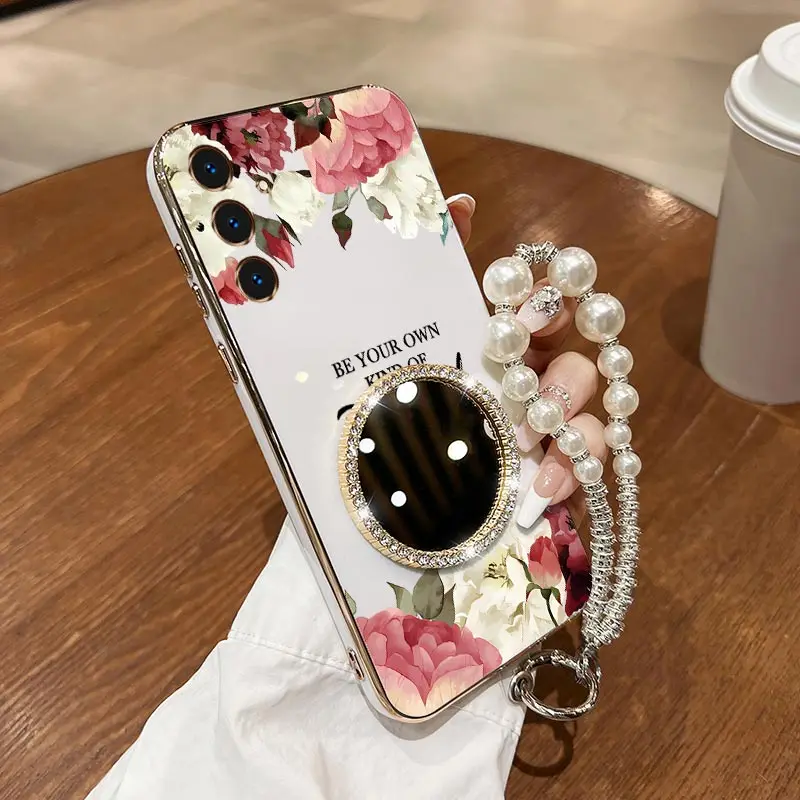 53 زهرة بارك سوار تصفيح قضية الهاتف لسامسونج A50 A91 A52S A34 A53 A35 A71 A42 A52 A25 A55 A50S A73 A54 A51 غطاء #3