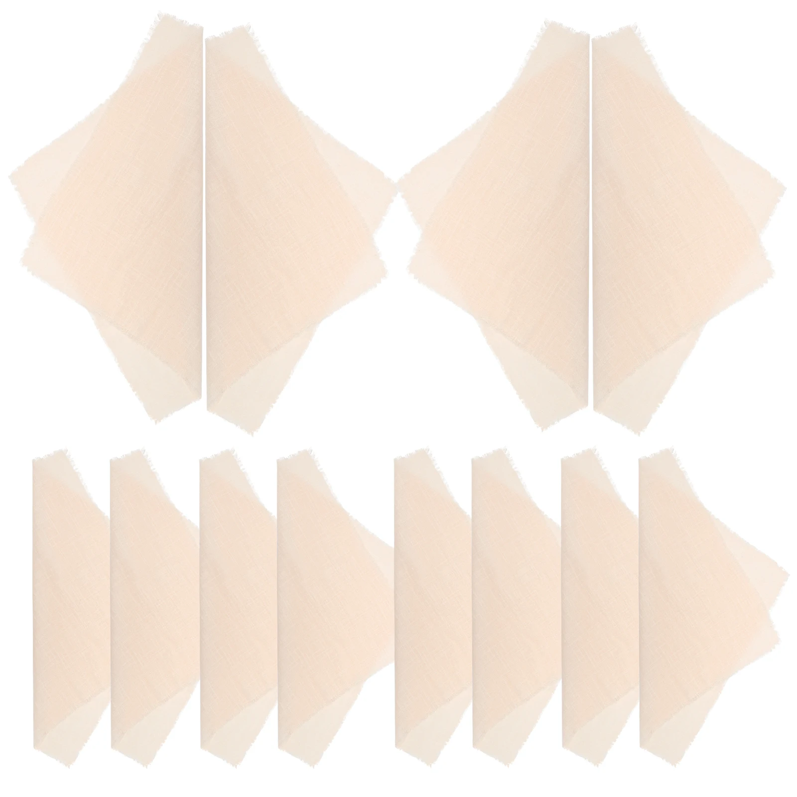 

12Pcs Decorative Tassel Napkins Reliable Quality Soft Reusable Polyester for Table Dinner Parties Polyester Napkins