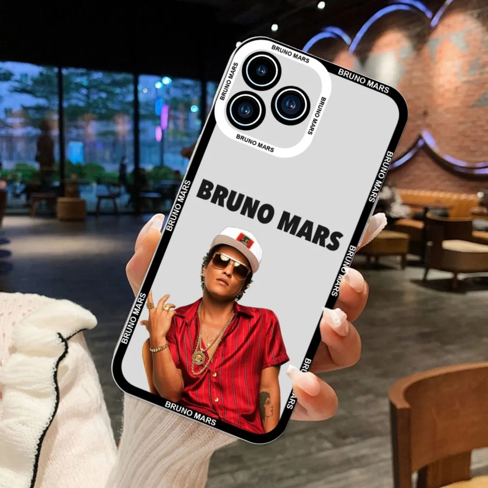 Bruno Mars American Sale Singer Phone Case For iPhone 11 12 Mini 13 14 15Pro Max Transparent Shell