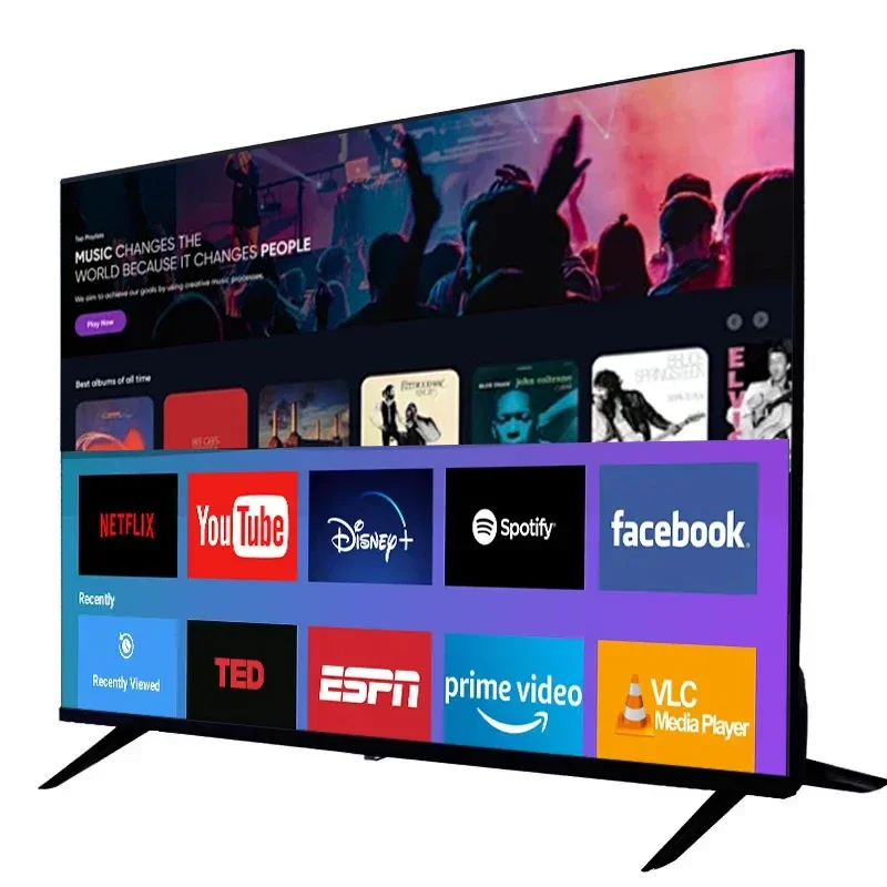 Wholesale Smart Tv 75 Inch 4K Ultra Hd Led Android Wifi 32 40 50 55 65 75 43 Inch Ready To Ship Smart Tv