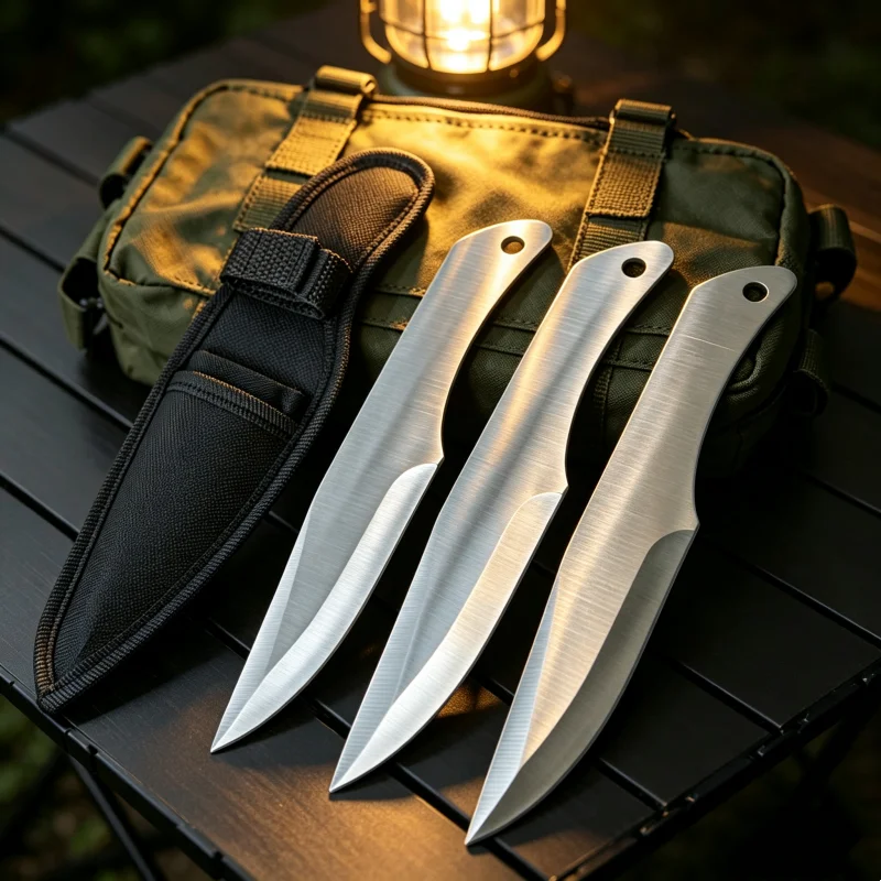 Not Sharpened 3Cr13Mov Stainless Steel Full Tang Fixed Blade Knife with Sheath, Outdoor Camping Decor Collection Utility Tool