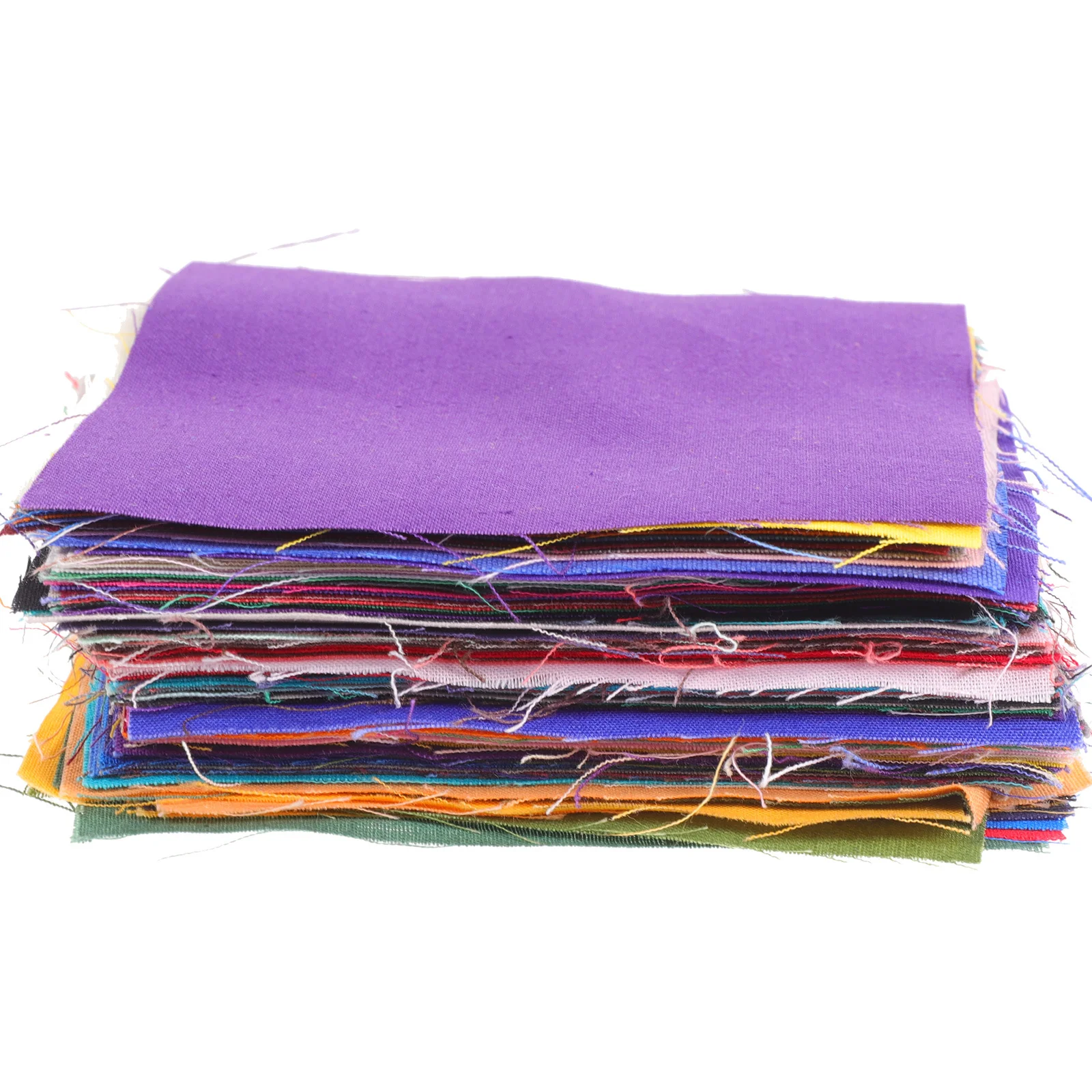 

100Pcs Vibrant Patchwork Cloth Pieces Soft Touch Polyester Fabric for Sewing Home Decorations and Crafting Projects