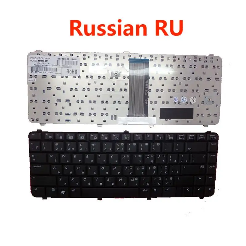 Laptop Keyboard For HP CQ510 CQ511 CQ515 CQ516 CQ610 CQ615 539682-AD1 Korean KR/Russian RU/Thailand TI/Arabia AR Black