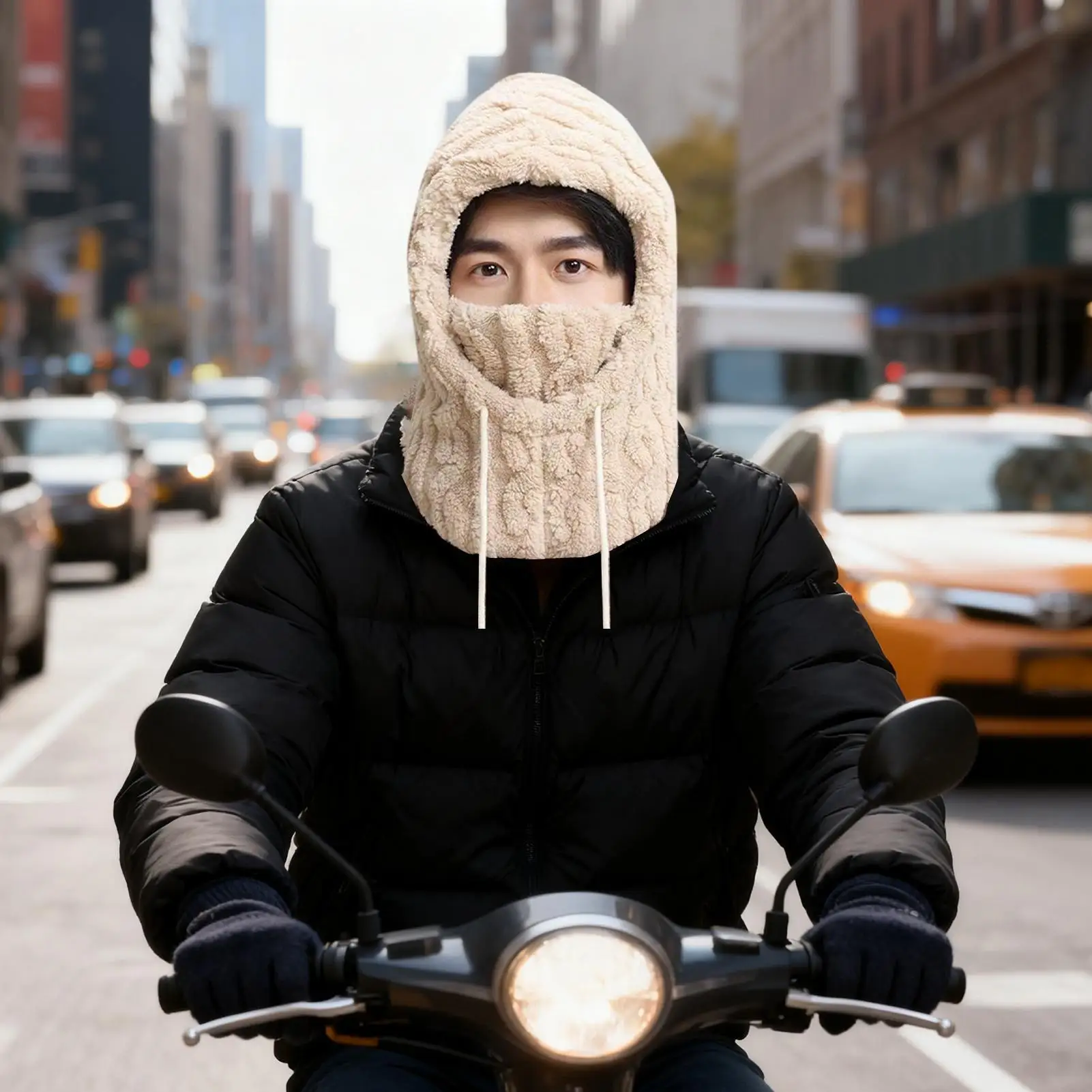 Winter Hat Thermal Windproof Adjustable Face Cover Outdoor Warm Hat Skiing Hood For Men Women Adults Outdoor Riding Cycling