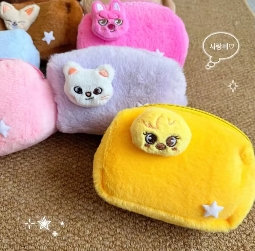 

Плюшевая косметичка-пенал Idol SKZOO Stray Kids Periphery, портативная, большая вместимость, милый дизайн, подарок для фанатов Феликса и Хёнджина