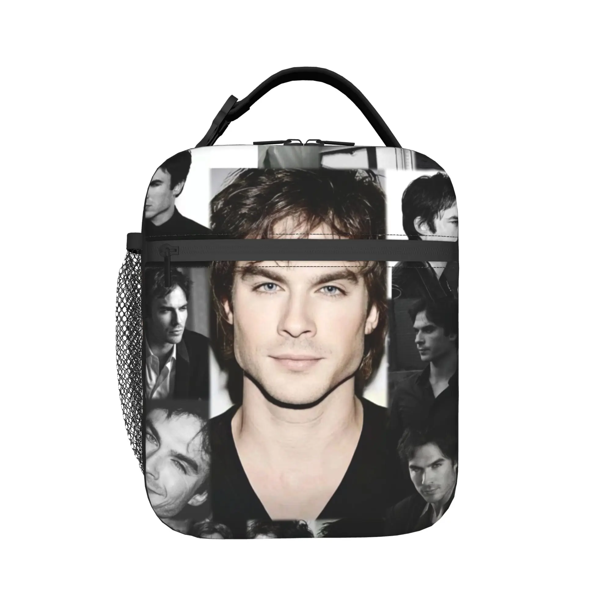 Vampire Damon Salvatore Thermal Insulated Lunch Bags for Picnic Portable Food Bag Container Men Women Thermal Cooler Lunch Boxes