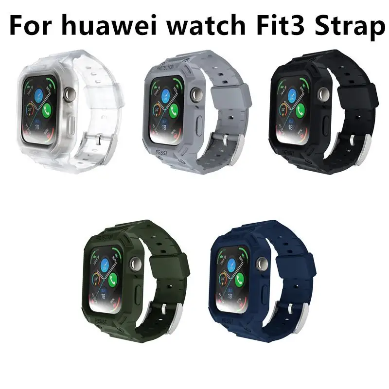 

Ремешок спортивный для Huawei Watch Fit 3, мягкий силиконовый сменный Браслет для наручных часов Huawei Fit3, аксессуары для умных часов