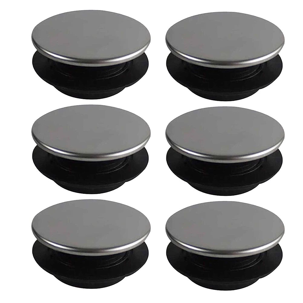 

6 Pcs Sink Hole Cover Countertop Soap Dispenser Kitchen Covers Silver Cap Stainless Steel
