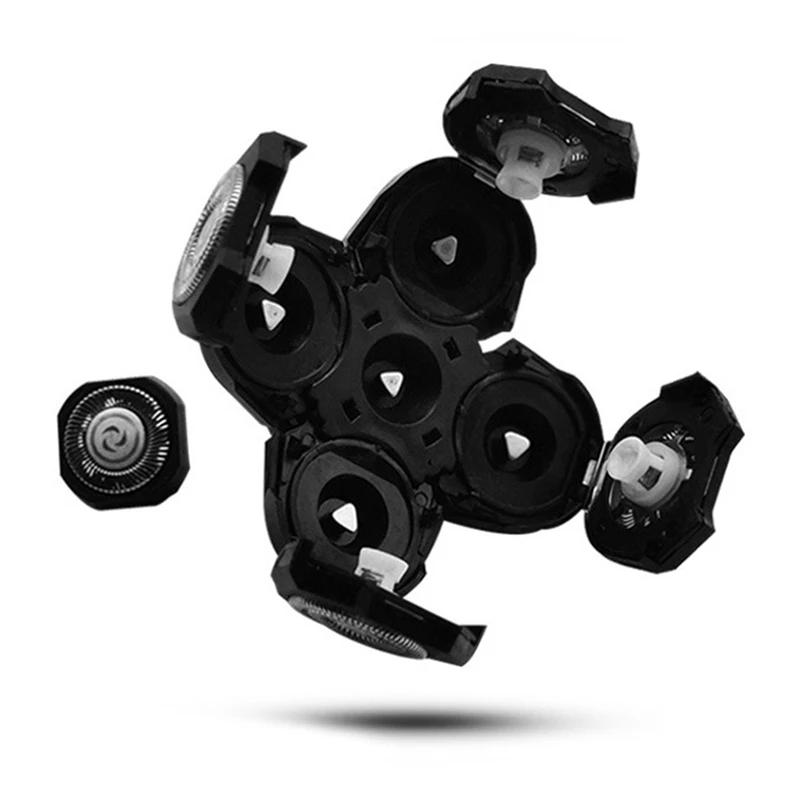 Tête de rasoir électrique 5D de remplacement, 2 pièces, tête flottante, lame de rasoir en acier inoxydable