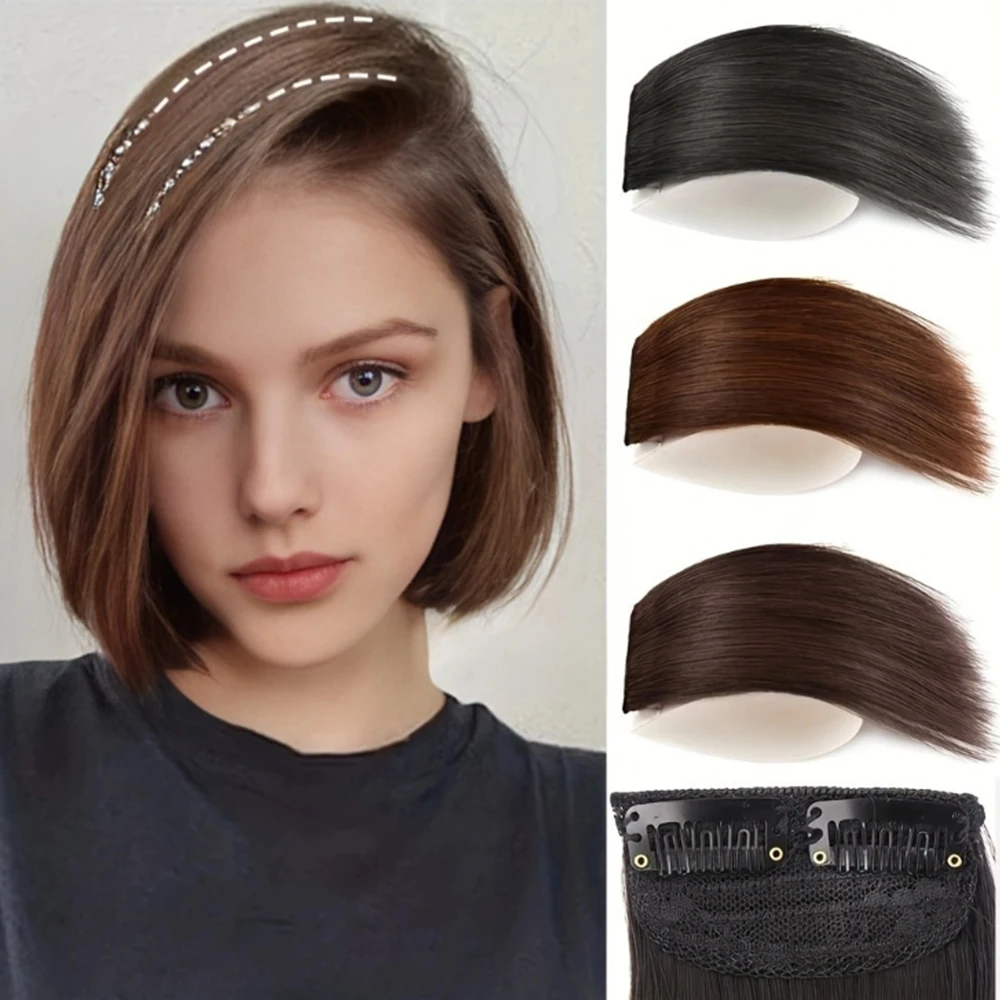 

2 шт. Натуральные невидимые объемные накладки для волос для женщин, синтетические бесшовные накладки для увеличения объема волос на макушке