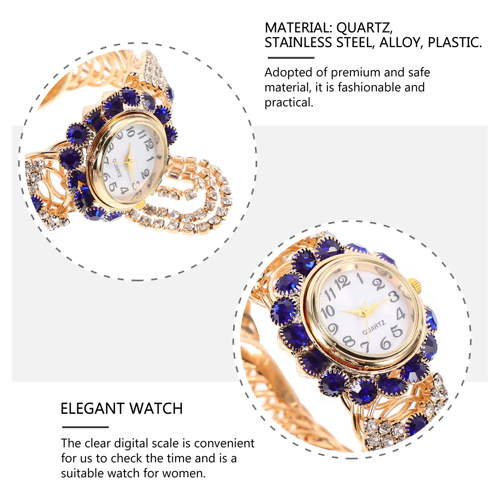

1 шт. роскошные элегантные блестящие наручные часы-браслет, модные кварцевые часы, подарок, украшенные стразами