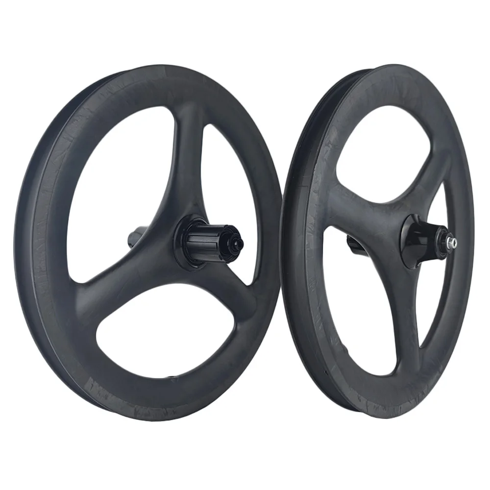 Folding Bike 16inch 305 Trispokes 11 Speed 3 Spokes Carbon Wheels Rim Disc Brake T700 T800 BESKARDI For Danhon K3 Plus Fnhon