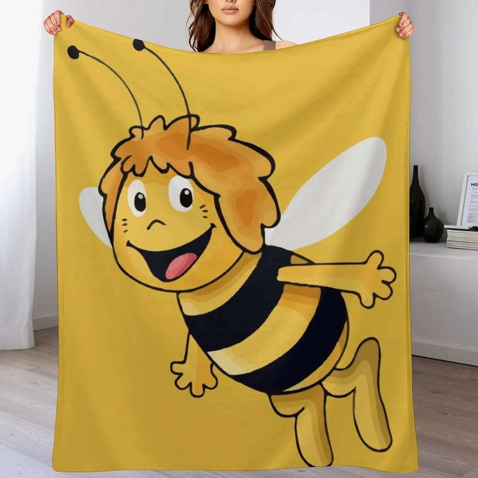 

Maya the Bee Throw Blanket Warm Comfortable Blanket for Office Napping