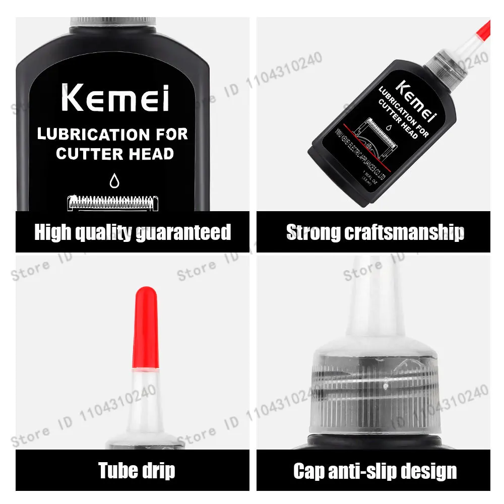 Kemei lubrifiant tondeuse à cheveux coupe réparation huile prévenir la rouille entretien lubrifiant tondeuse électrique rasoir pour pince à cheveux