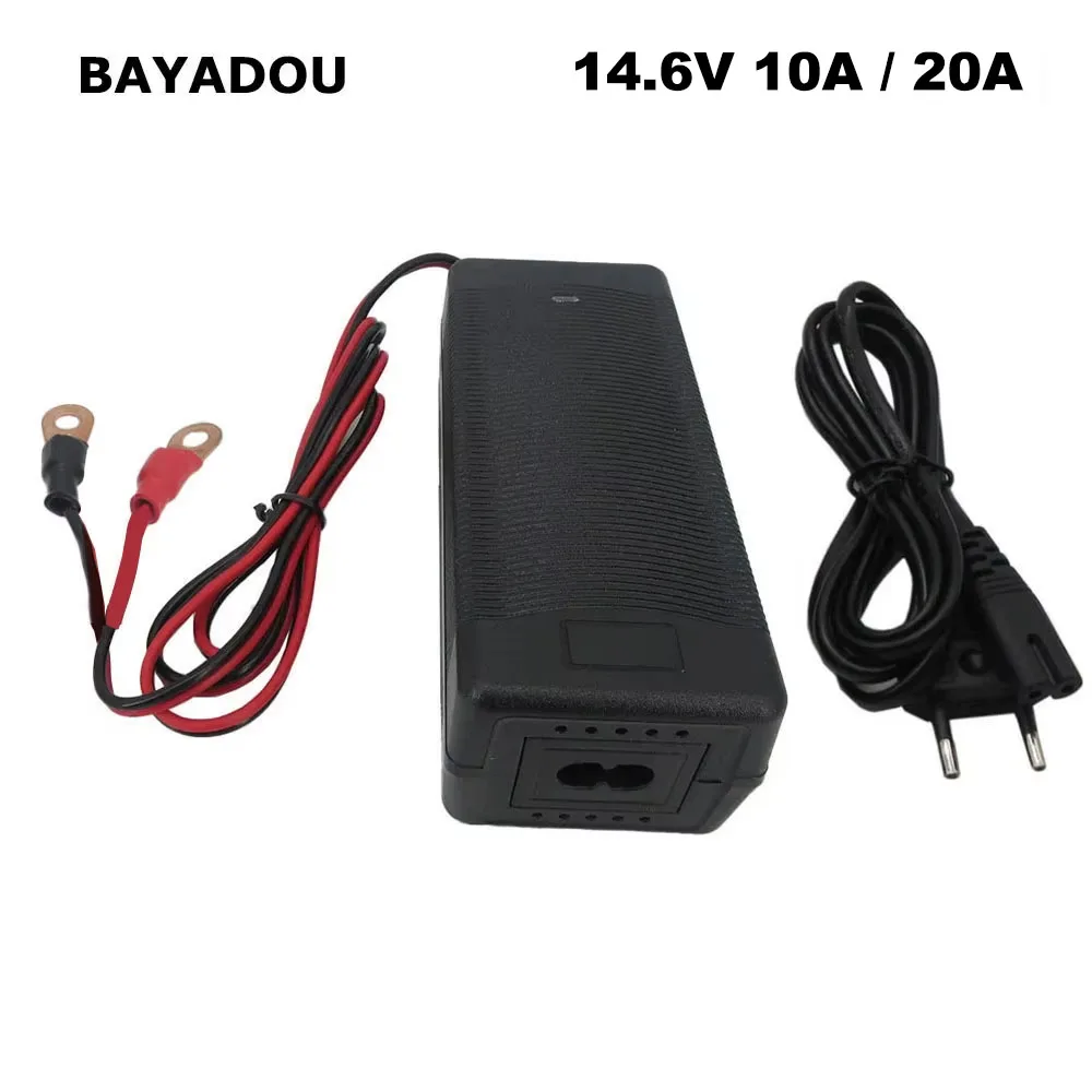 14.6 فولت 10A 20A Lifepo4 شاحن سريع 4S 12 فولت 12.8 فولت فوسفات الحديد بطارية تخزين الطاقة شاحن RV النحاس الأنف M8 موصل