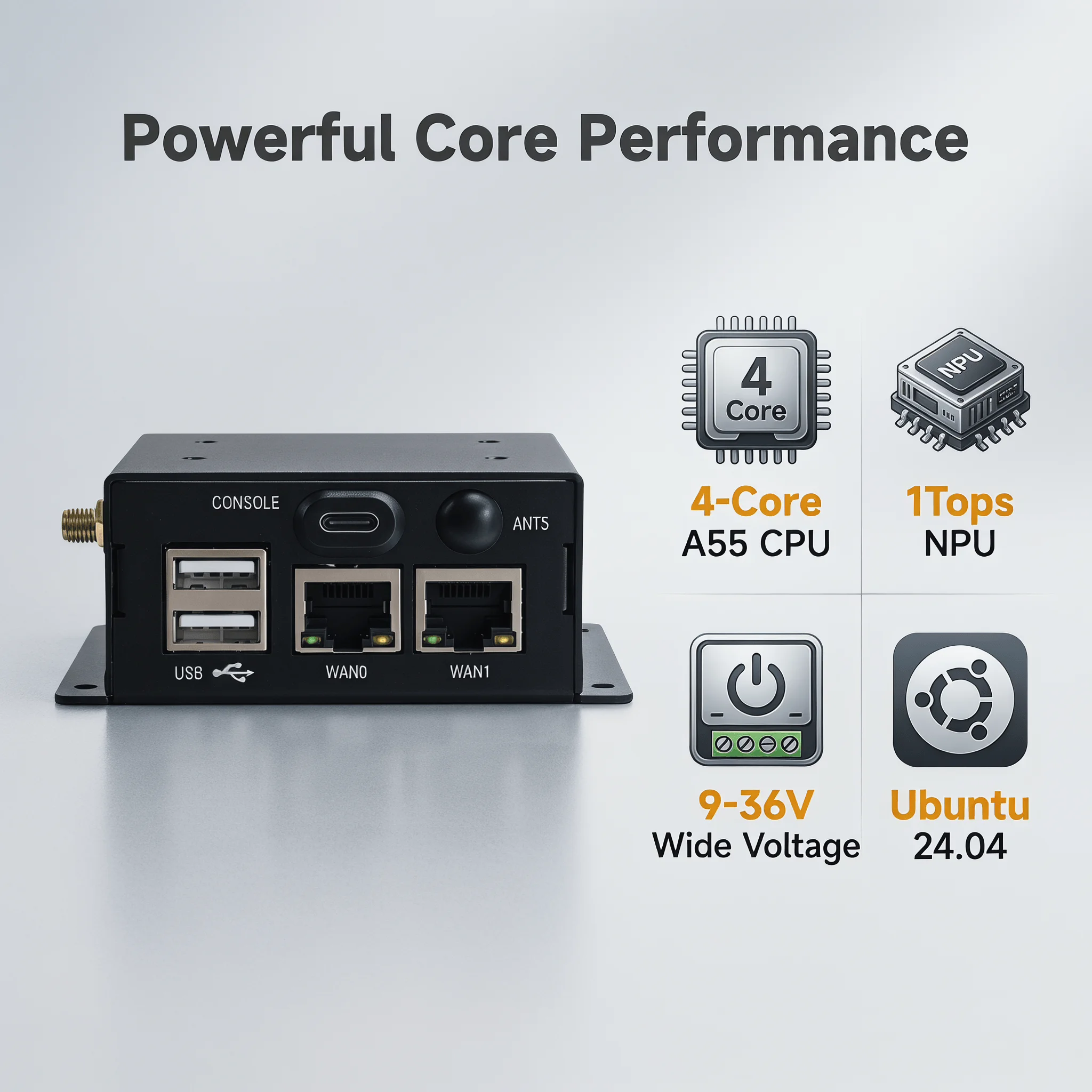 TM-CP3B Ubuntu24.04 Opensource 4G LTE-EG25-G Modbus TCP/IP RS485 RS232 CAN GPIO Ethernet DIN Rail IoT Industrial Gateway for PLC