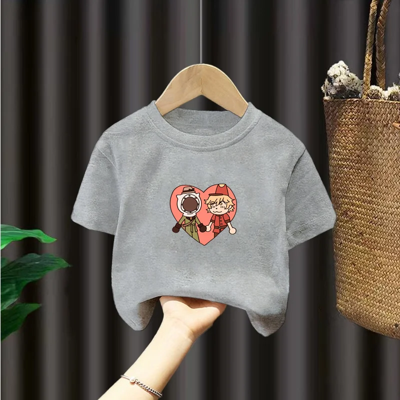 Children's tops Cartoon animation 2024 new street fashion 3D digital printing European and American breathable fabric