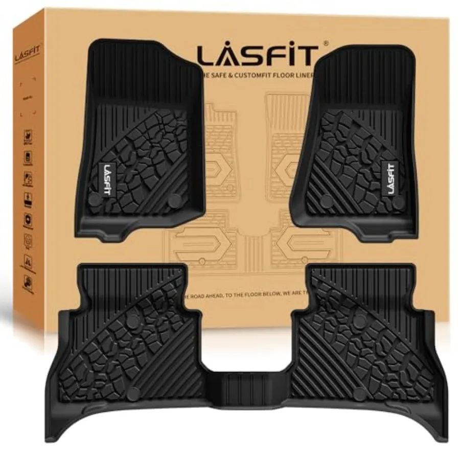 

Floor Mats for Jeep Wrangler Unlimited 4XE 2021-2024 2025 4 Door Plug-in Hybrid EV-Gas PHEV All Weather TPE Custom Fit Car Mats