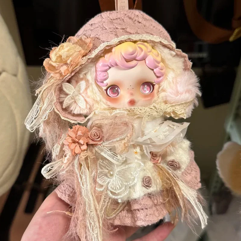 10/20 cm Anhänger Puppe Kleidung Für Skullpanda Kleine Rosen Handgemachte Land Französisch Stil Kleid Set Mit Kopftuch diy Zubehör