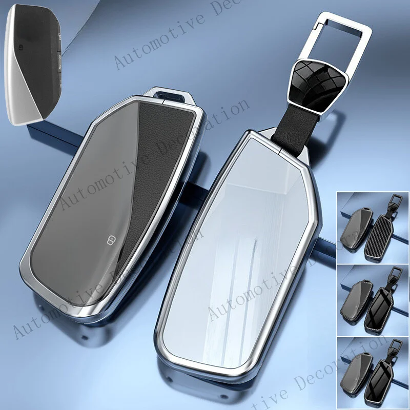 Z+ Zinc Alloy TPU Leather Car Key Fob Case Cover For BMW 7 Series X7 G07 XM IX I7