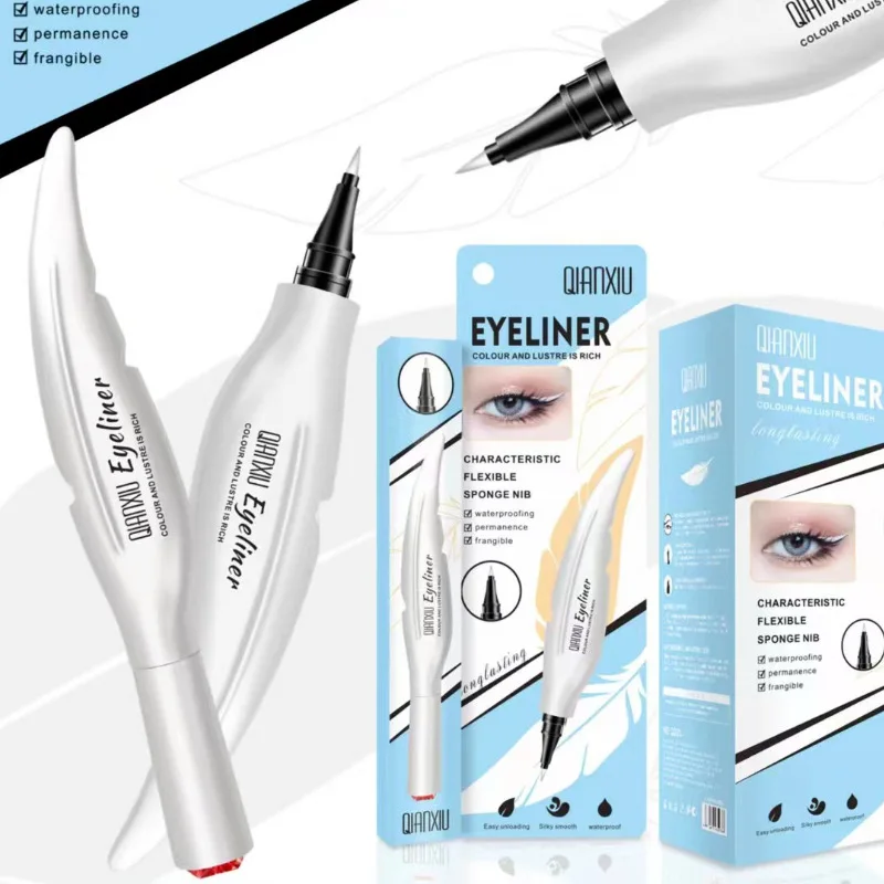 Feder Eyeliner wasserdicht schweiß fest langlebig kühl schwarz wisch frei feder weiß extra fein flüssiger Eyeliner versand kostenfrei