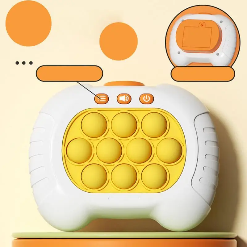 Quick Push Game Machine Light Up Kids Electronic Toys Breakthrough Puzzle Game Console Sensory Training Toys For Children