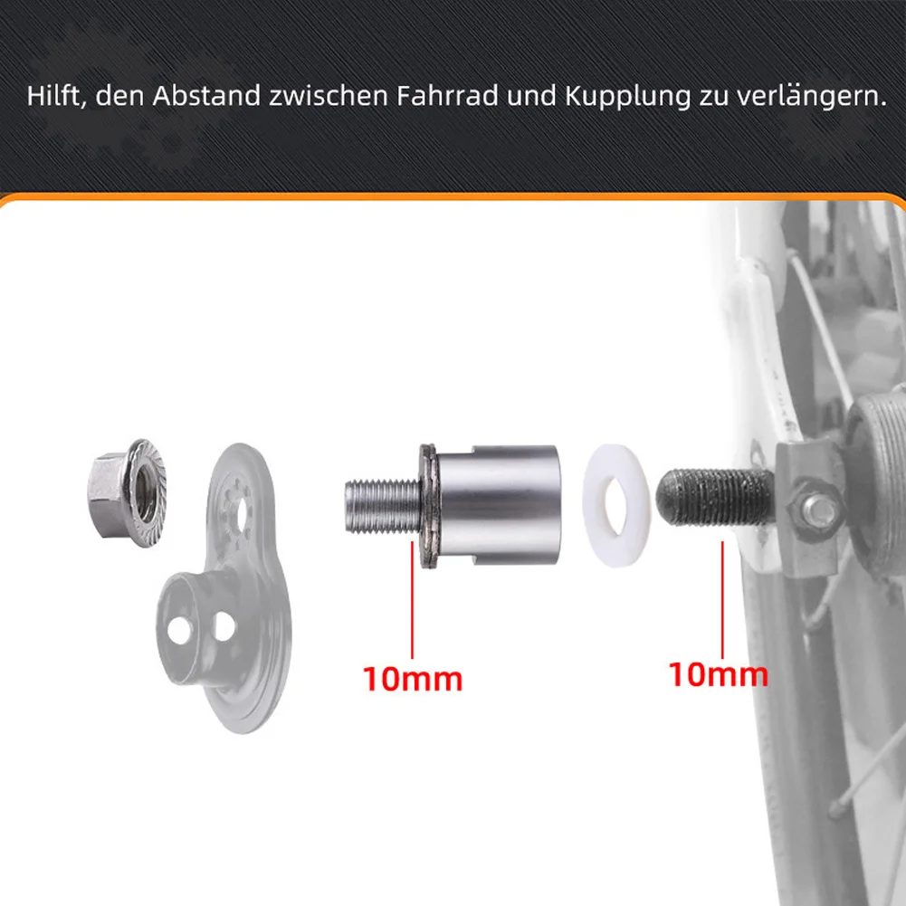 Universal Bike Axles Adaptor For Thru Axles Heavy-Duty Stainless Steel Trailer Connect M10 X 1.0 Thread / 3/8 \