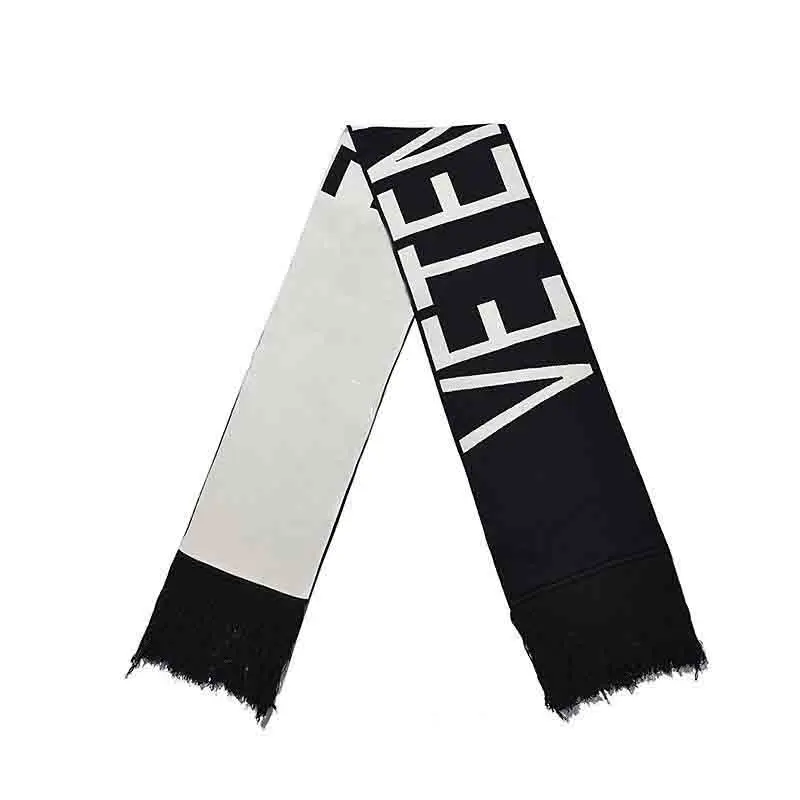 2024 VT Quality Winter Warm Knitted Scarf Logo Embroidery Outdoor Thickened Neckerchief Vintage Wraps Long Scarves Neck Cover