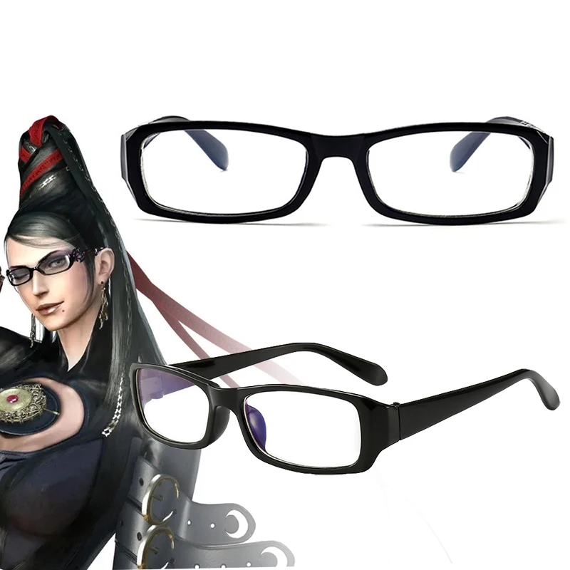 Spel Bayonetta Bril Cosplay Unisex Zwarte Brillen Retro Gothic Maskerade Prop Accessoires