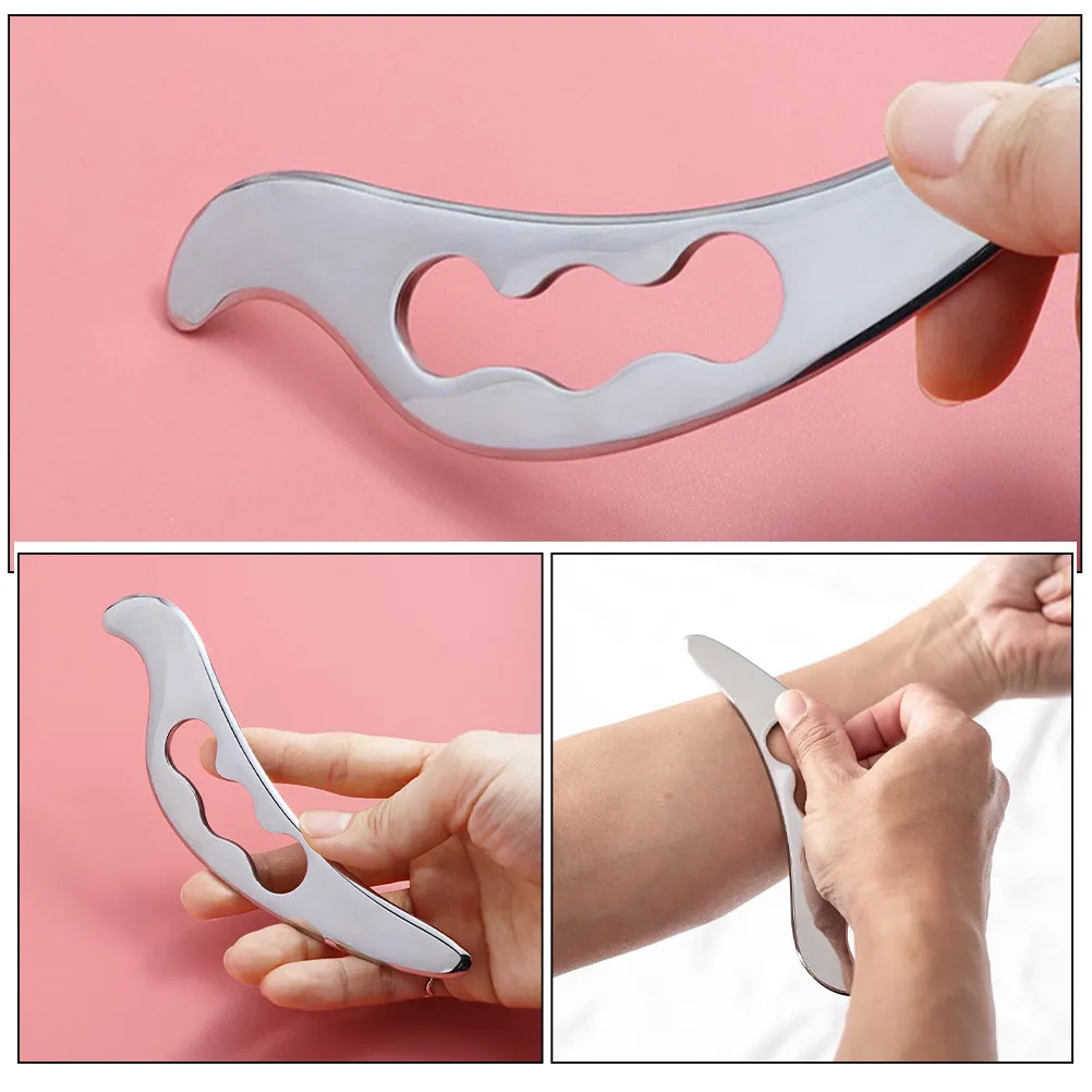 Stainless Steel Gua Sha Scraping Massage Tool Multifunctional Face Muscle Scraper Tool for Deep Tissue Facial Muscle Relaxation