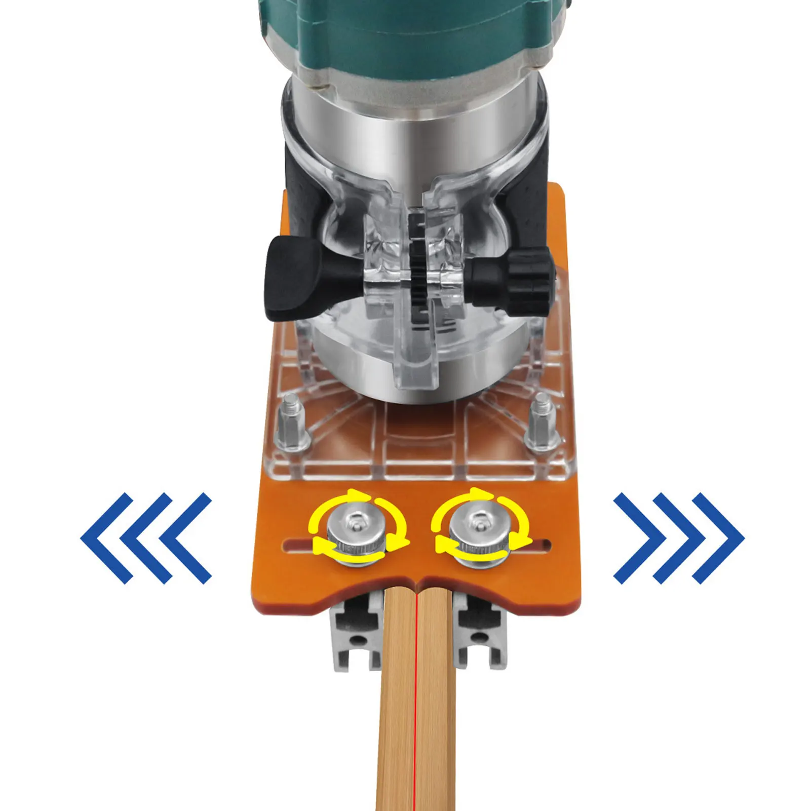 2in1 Wood Router Slotting Locator Accurate Slotted Base Slotting Machine Bracket Edge Trimmer Milling Curve Cutting Tools