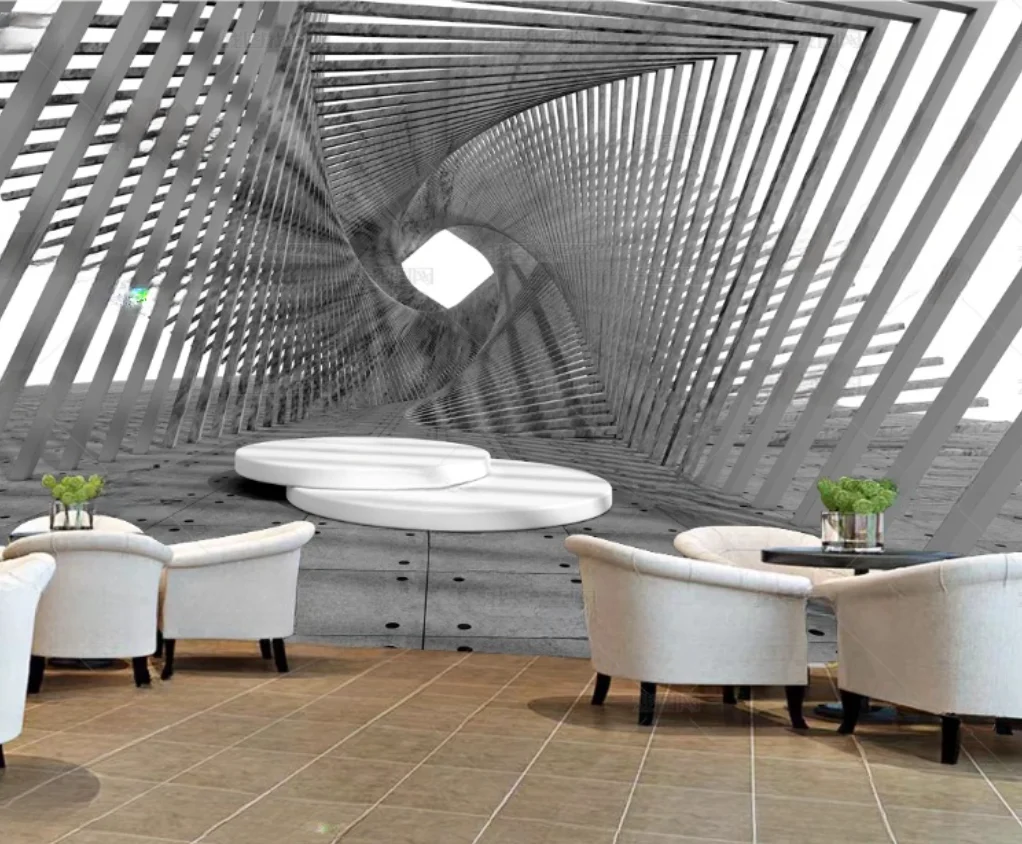 Custom wallpaper mural extension space cement board special-shaped building home decoration background wall photos 3d wallpaper