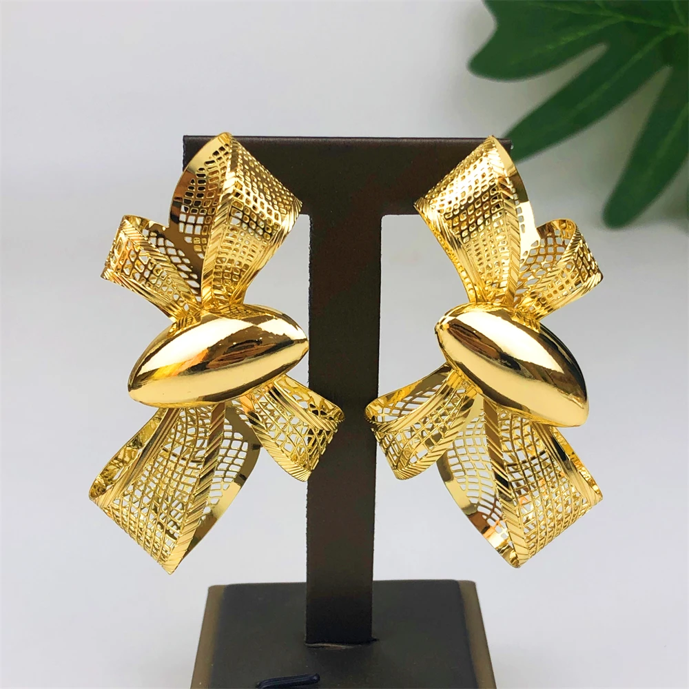 

Fashion Drop Earrings Copper African Nigeria Gold Color Bohemia Style For Women High Quality Classic Party