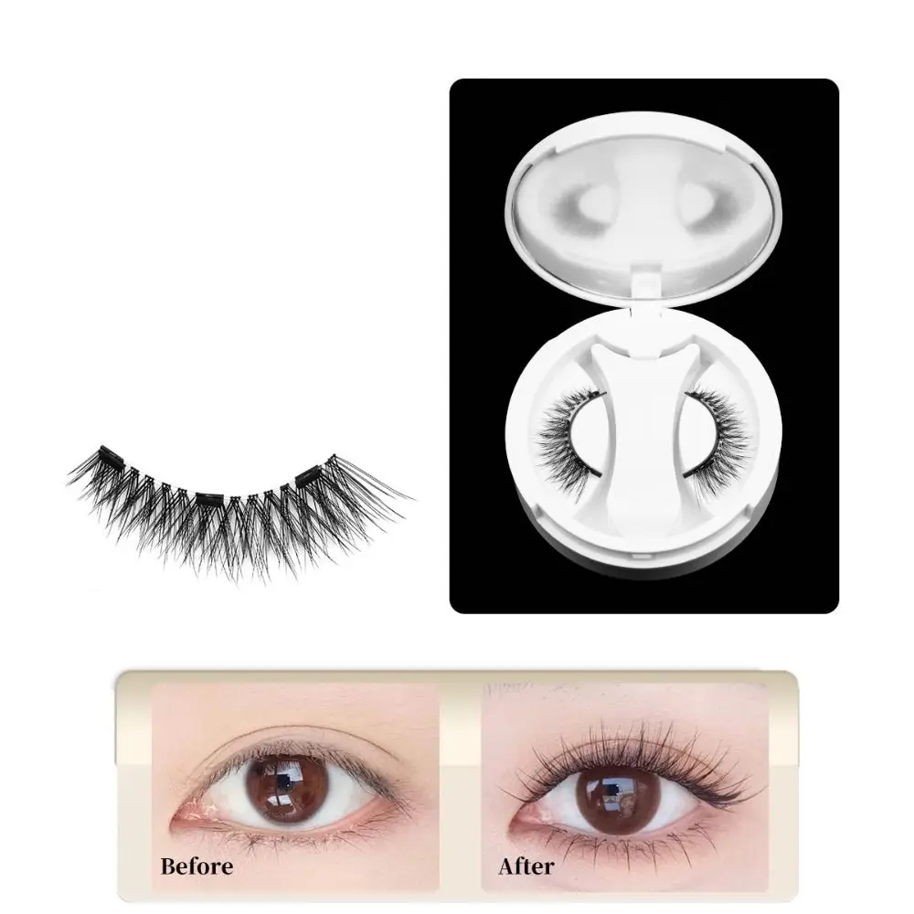 Glue Free Magnetic False Eyelashes DIY Extension Magnetic Eyelashes with Clip Makeup Individual False Eyelash Clusters Female