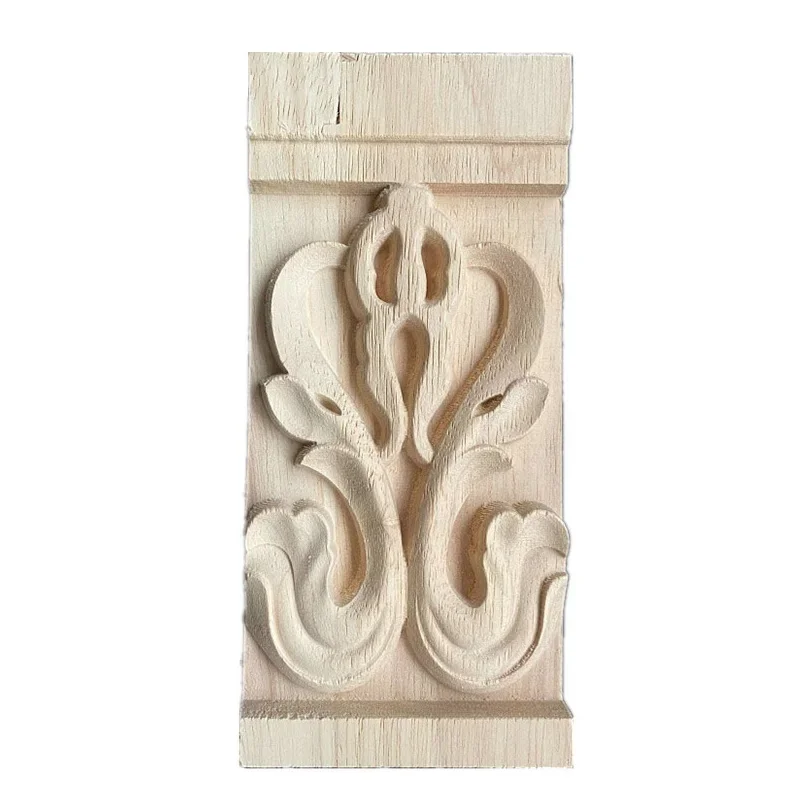 17cm Solid Wood Vintage Home Applique Wedding Decoration Maison Accessories Modern Furniture Applique Wooden Figurines
