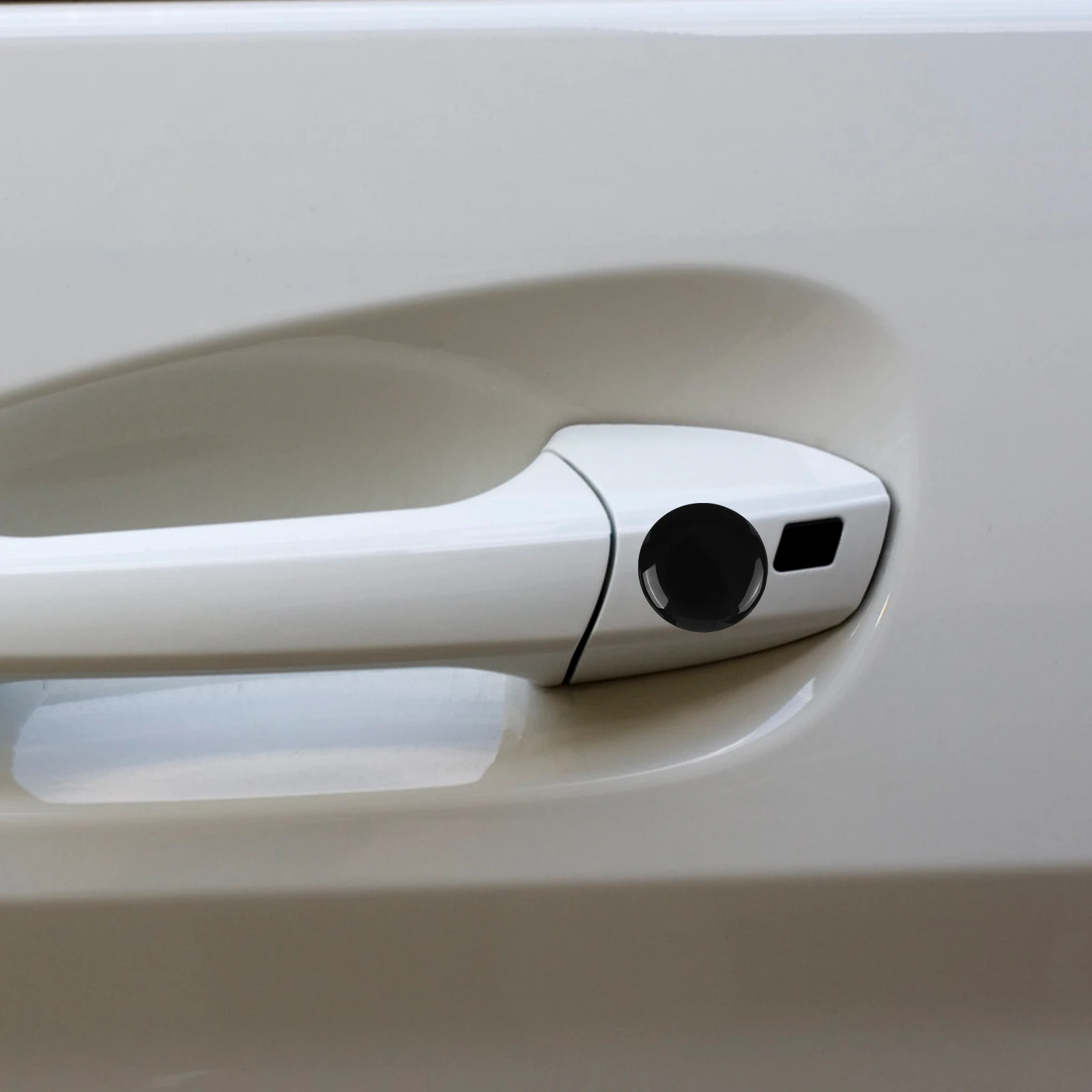 

4Pcs Lock Hole Protectors Carbon Fiber Car Door Lock Covers Prevent Debris Water Compatible Universal Fit Accessories Door Parts