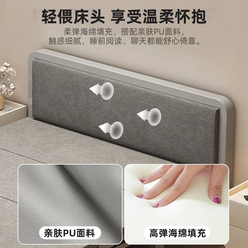 Rollaway bed Single bed Household adult 1.2 meters Simple Rental room Dormitory reinforced hard plate iron Double
