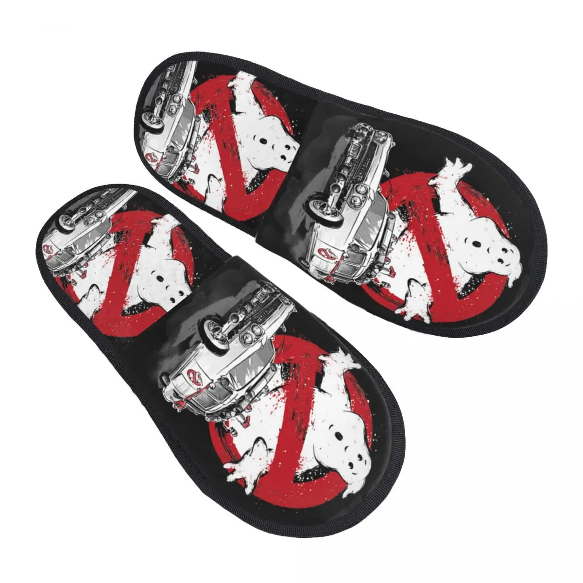 Monster Movie House Slippers Indoor Ghost Busters Cozy Household Fur Slides Slippers Anti-skid